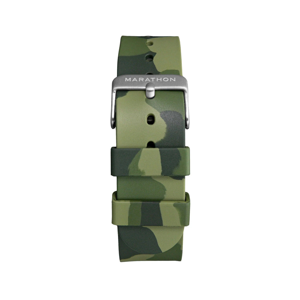 MARATHON GREEN CAMO 20MM SINGLE - PIECE RUBBER WATCH STRAP - WATCHH