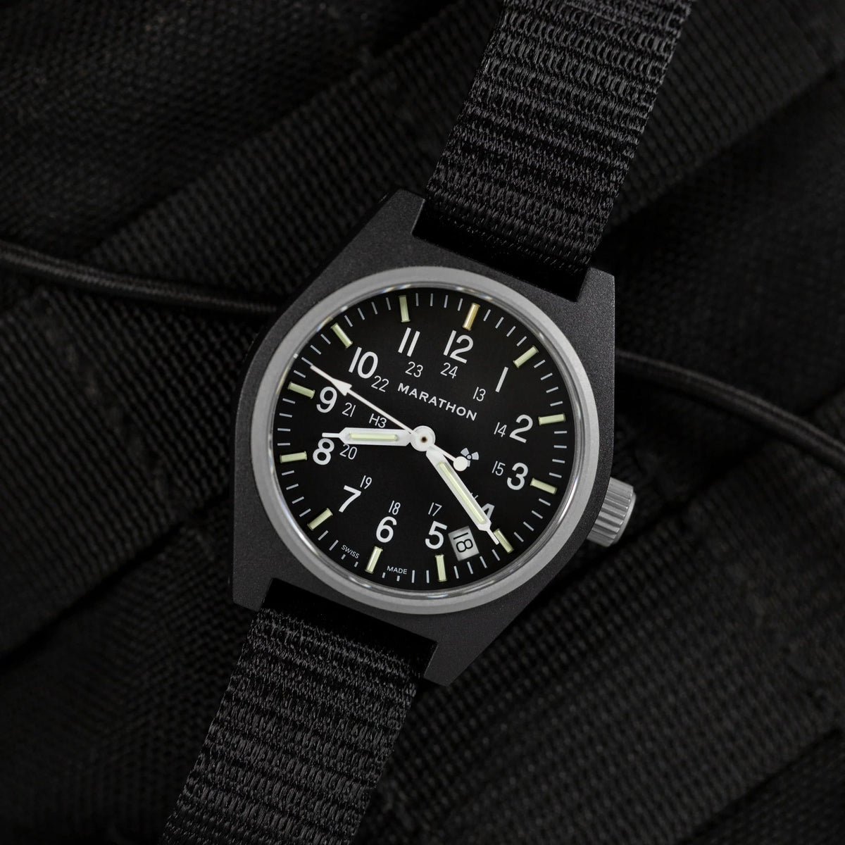 MARATHON LAND GENERAL PURPOSE BLACK WITH DATE 34MM DEFSTAN - WATCHH