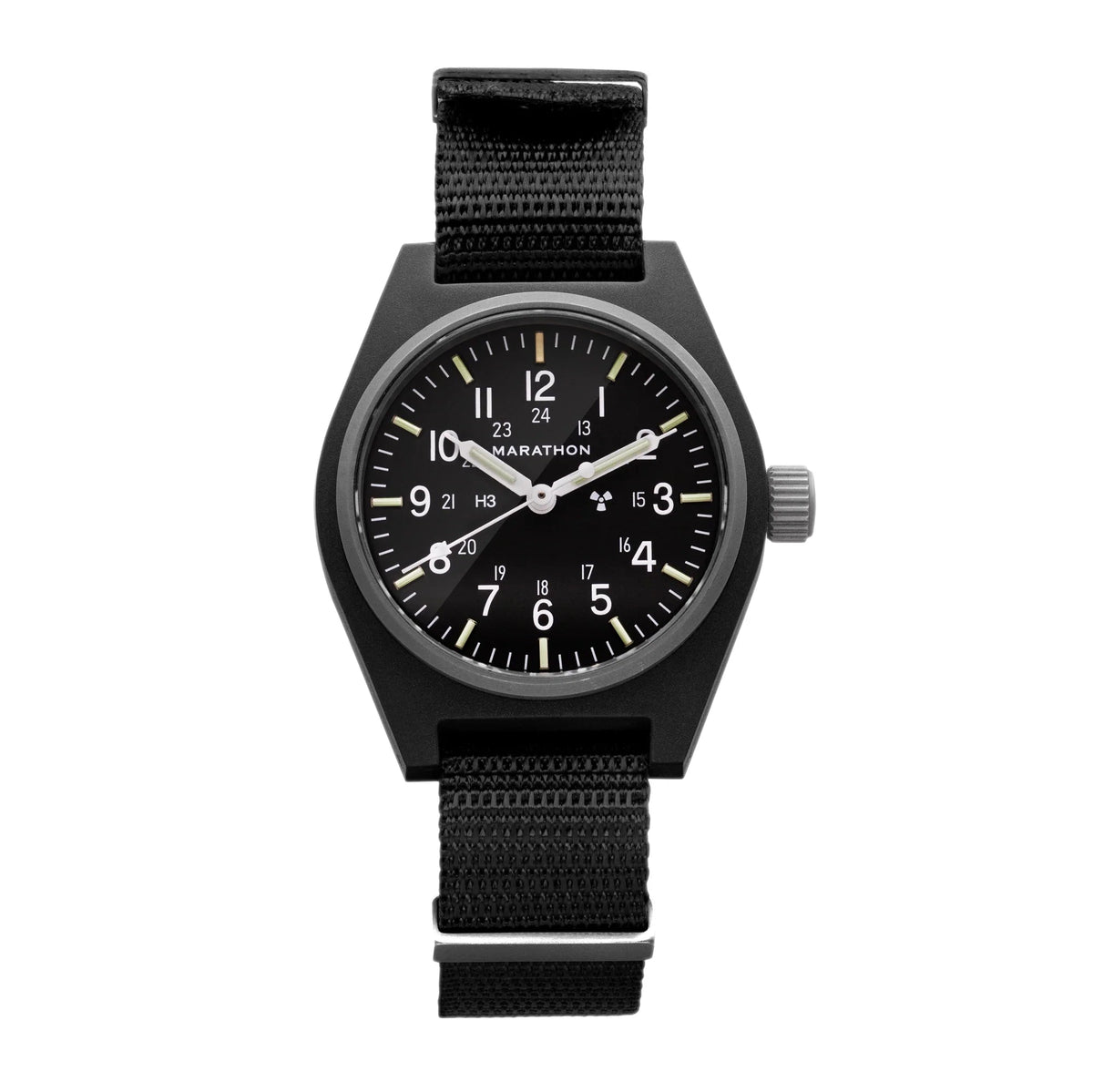 MARATHON LAND GENERAL PURPOSE MECHANICAL BLACK 34MM DEFSTAN - WATCHH