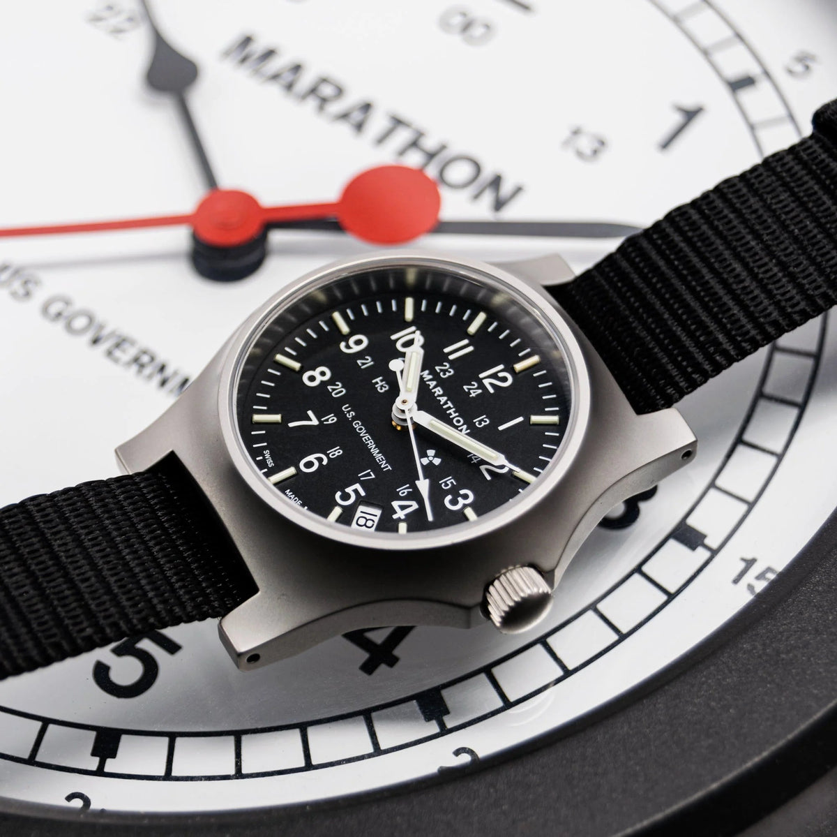 MARATHON LAND SS OFFICER'S WITH DATE 36MM DEFSTAN - WATCHH