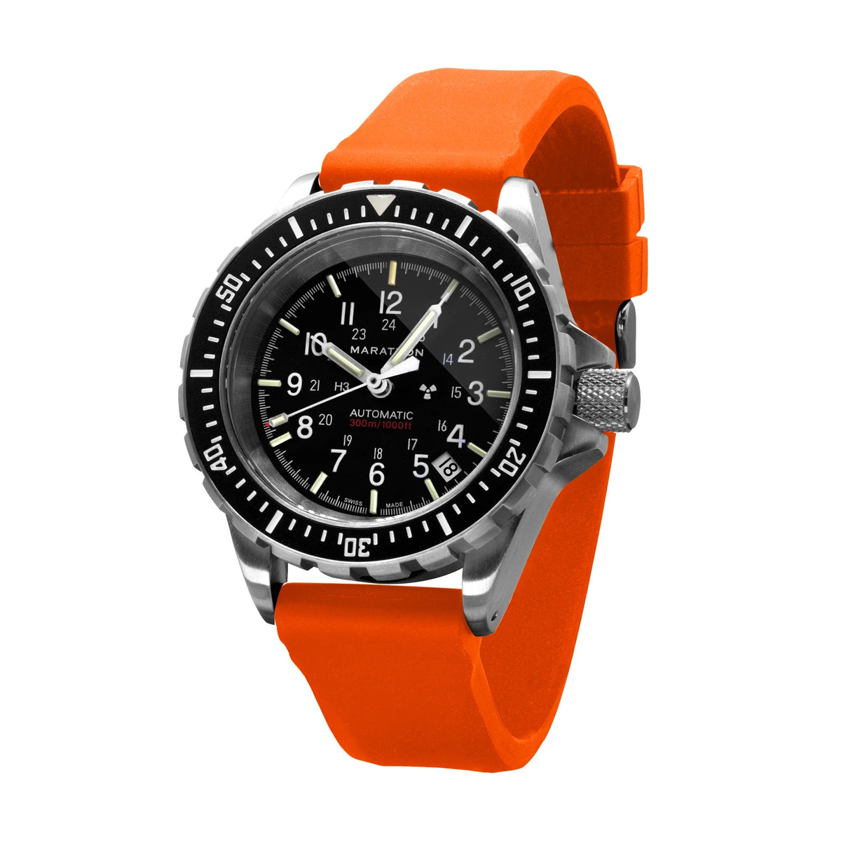 MARATHON ORANGE 20MM TWO - PIECE RUBBER DIVE STRAP - WATCHH