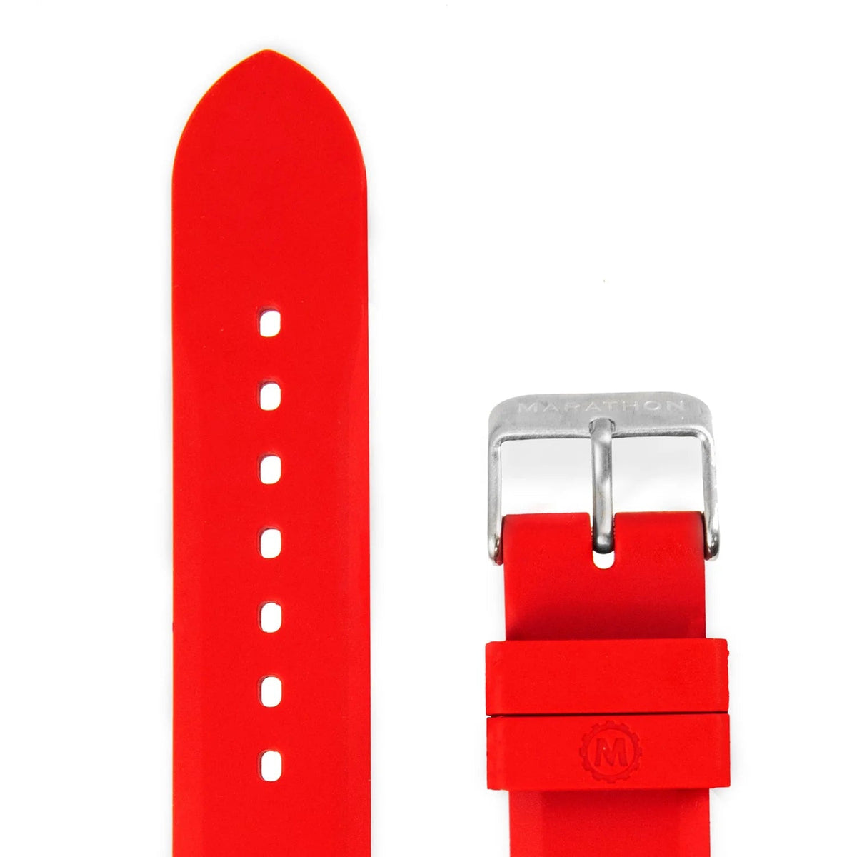 MARATHON - RED 20MM TWO - PIECE RUBBER DIVE STRAP - WATCHH
