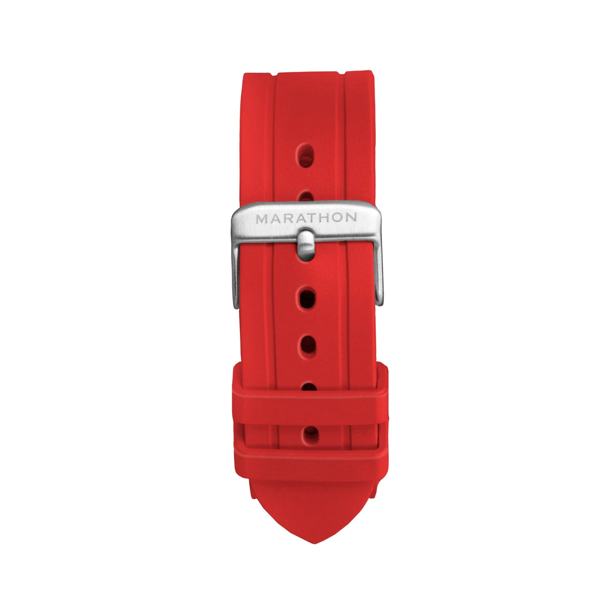 MARATHON RED 22MM TWO - PIECE RUBBER DIVE STRAP - WATCHH