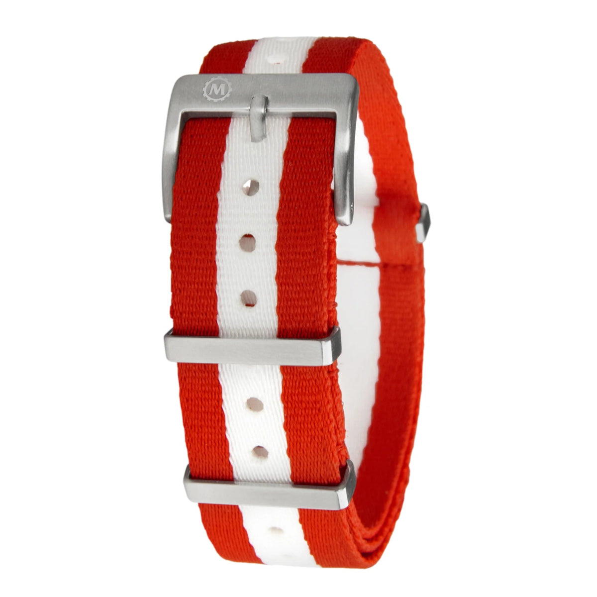 MARATHON RED & WHITE 20MM SEAT - BELT WEAVE NYLON DEFSTAN STRAP - WATCHH