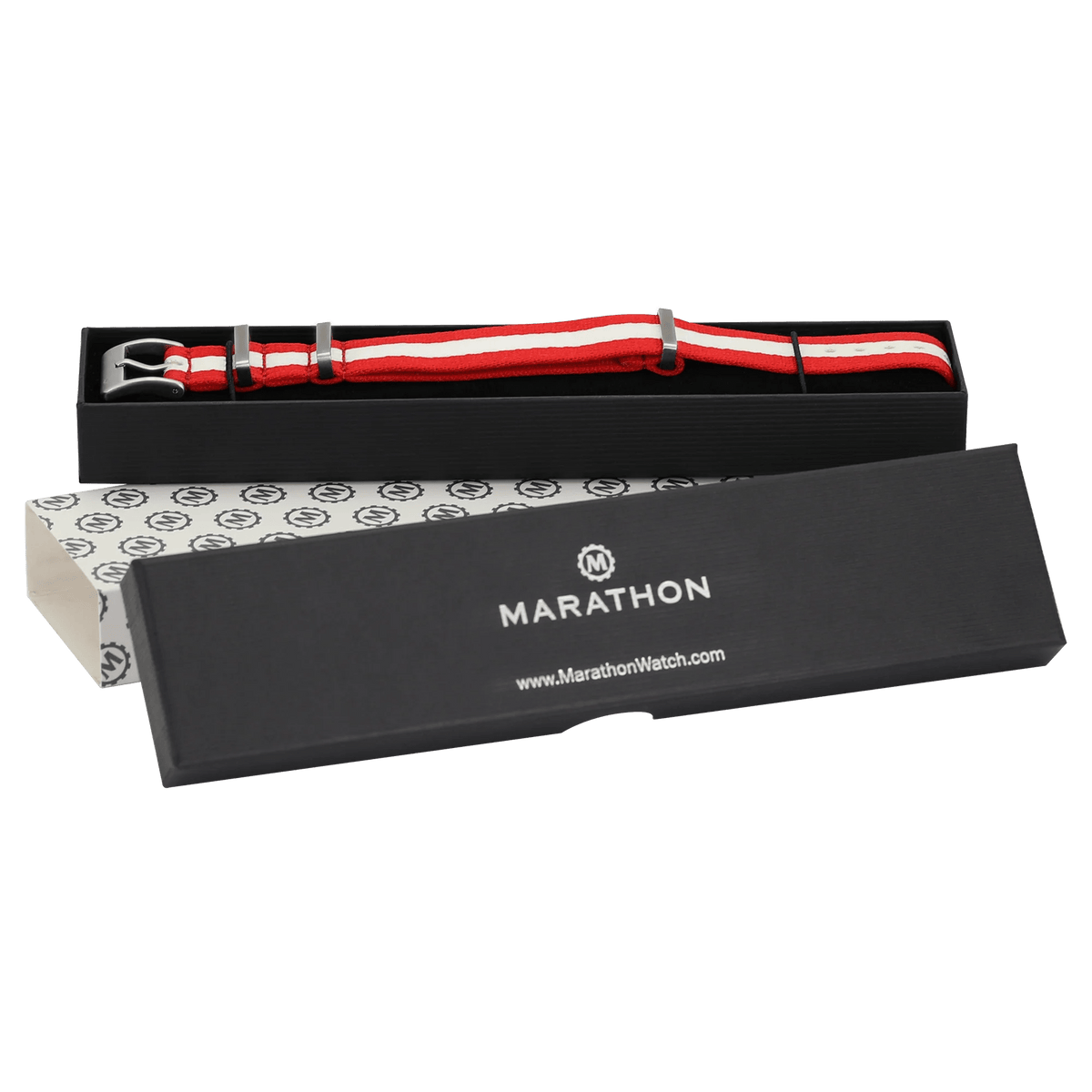 MARATHON RED & WHITE 20MM SEAT - BELT WEAVE NYLON DEFSTAN STRAP - WATCHH