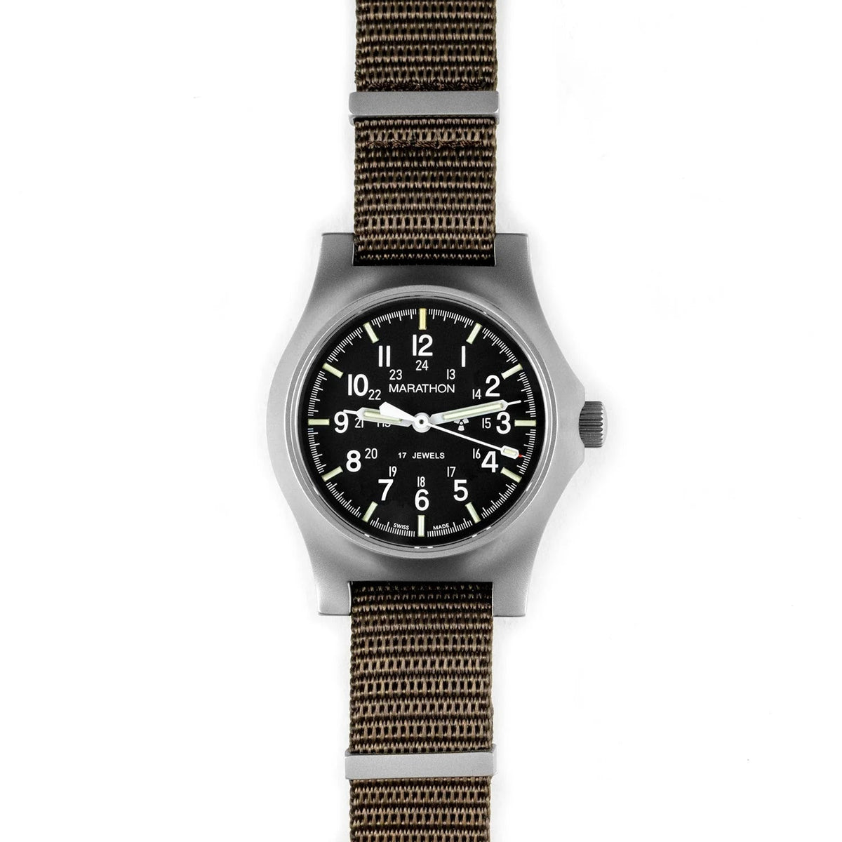 MARATHON SAGE GREEN 16MM NYLON DEFSTAN STRAP - WATCHH
