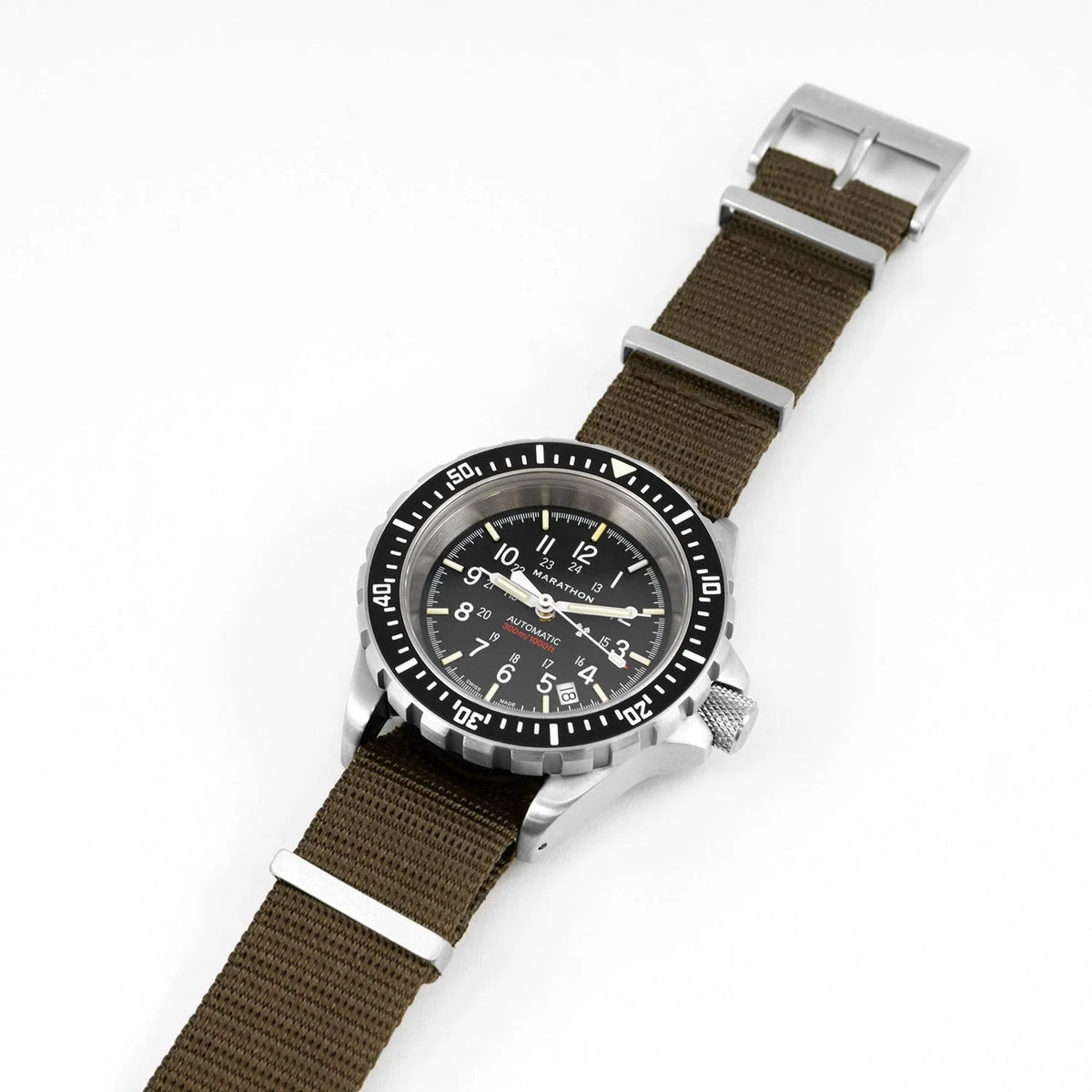 MARATHON SAGE GREEN 18MM NYLON DEFSTAN STRAP - WATCHH