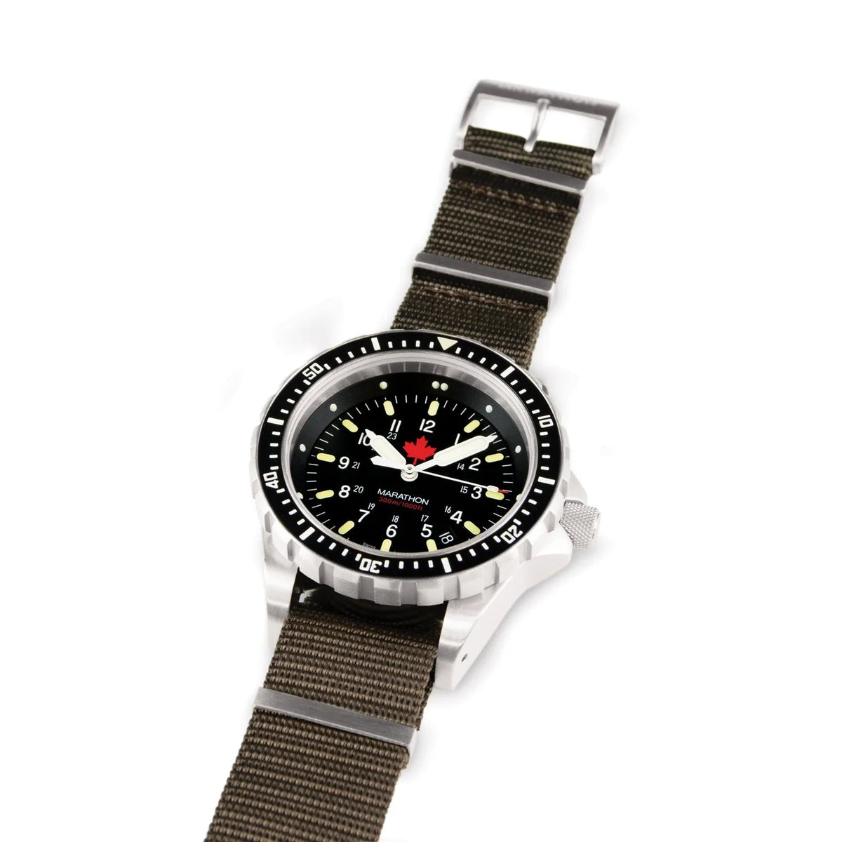 MARATHON SAGE GREEN 22MM NYLON DEFSTAN STRAP - WATCHH