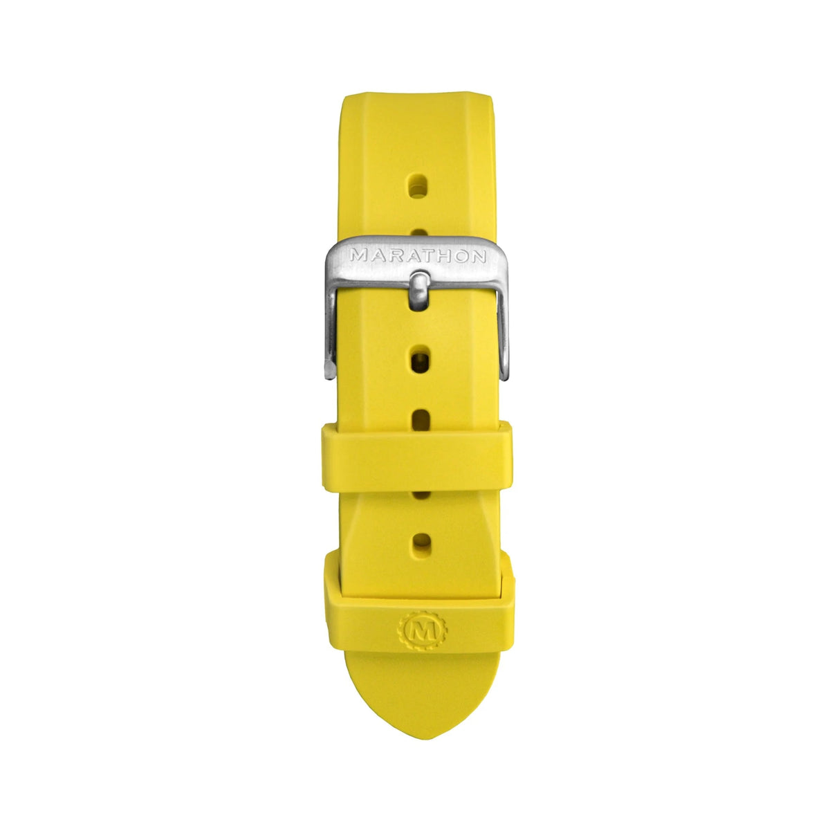 MARATHON YELLOW 20MM TWO - PIECE RUBBER DIVE STRAP - WATCHH