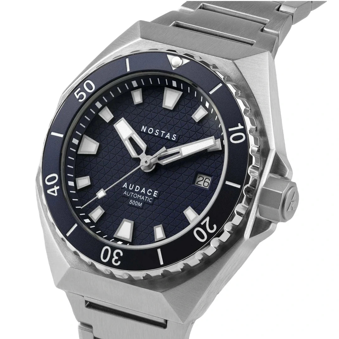 NOSTAS SEA AUDACE 500 DARK BLUE BRACELET 41MM - WATCHH