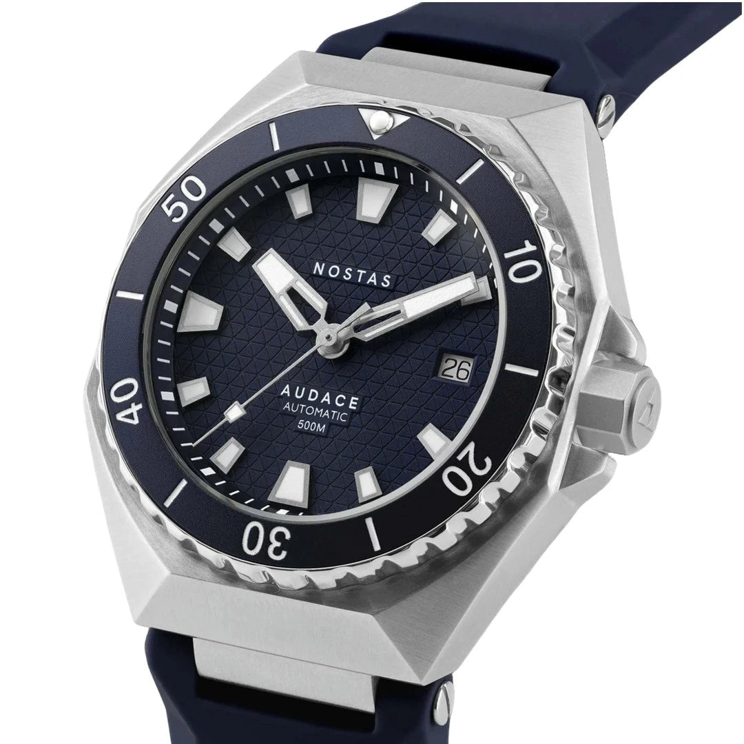 NOSTAS SEA AUDACE 500 DARK BLUE BRACELET 41MM - WATCHH