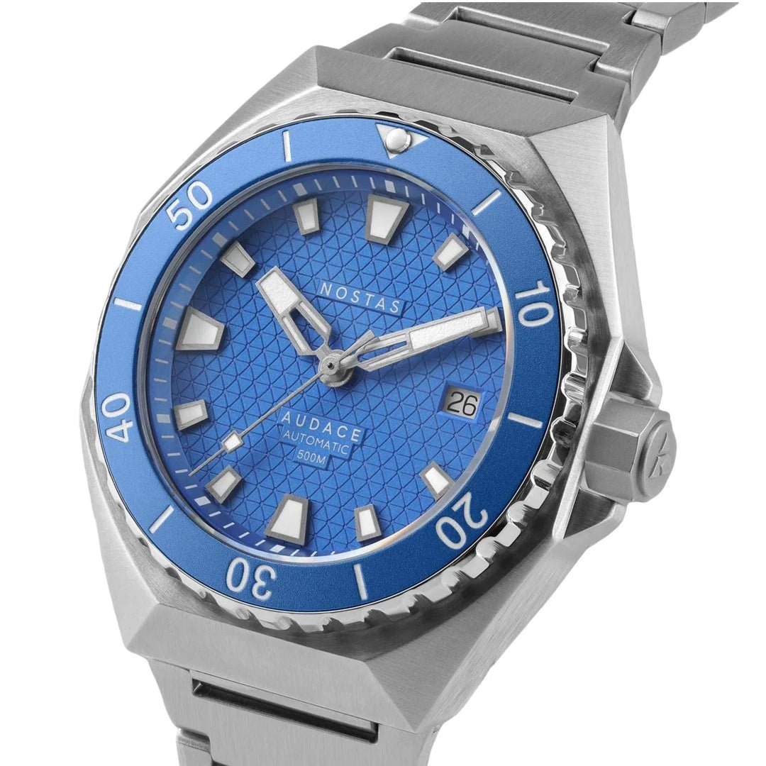 NOSTAS SEA AUDACE 500 LIGHT BLUE BRACELET 41MM - WATCHH