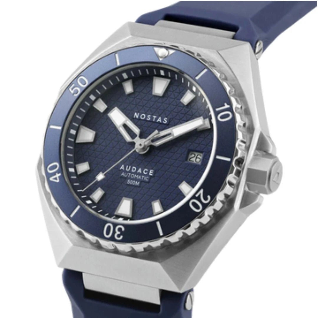 NOSTAS SEA AUDACE 500 NAVY BLUE BRACELET 41MM - WATCHH