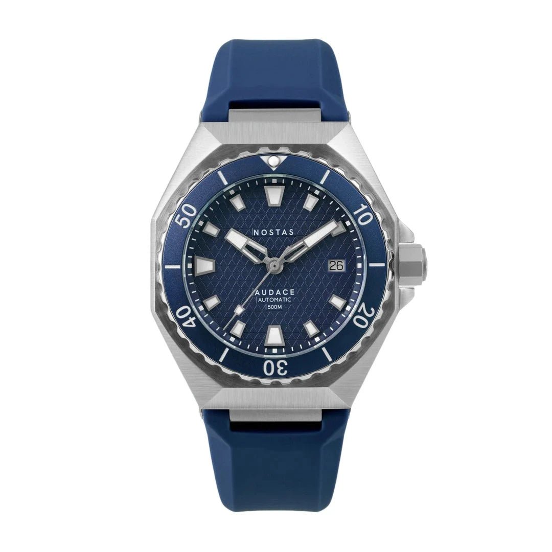 NOSTAS SEA AUDACE 500 NAVY BLUE BRACELET 41MM - WATCHH