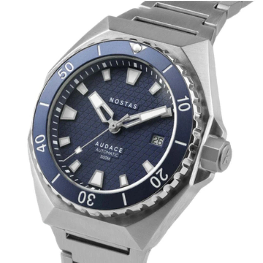 NOSTAS SEA AUDACE 500 NAVY BLUE BRACELET 41MM - WATCHH