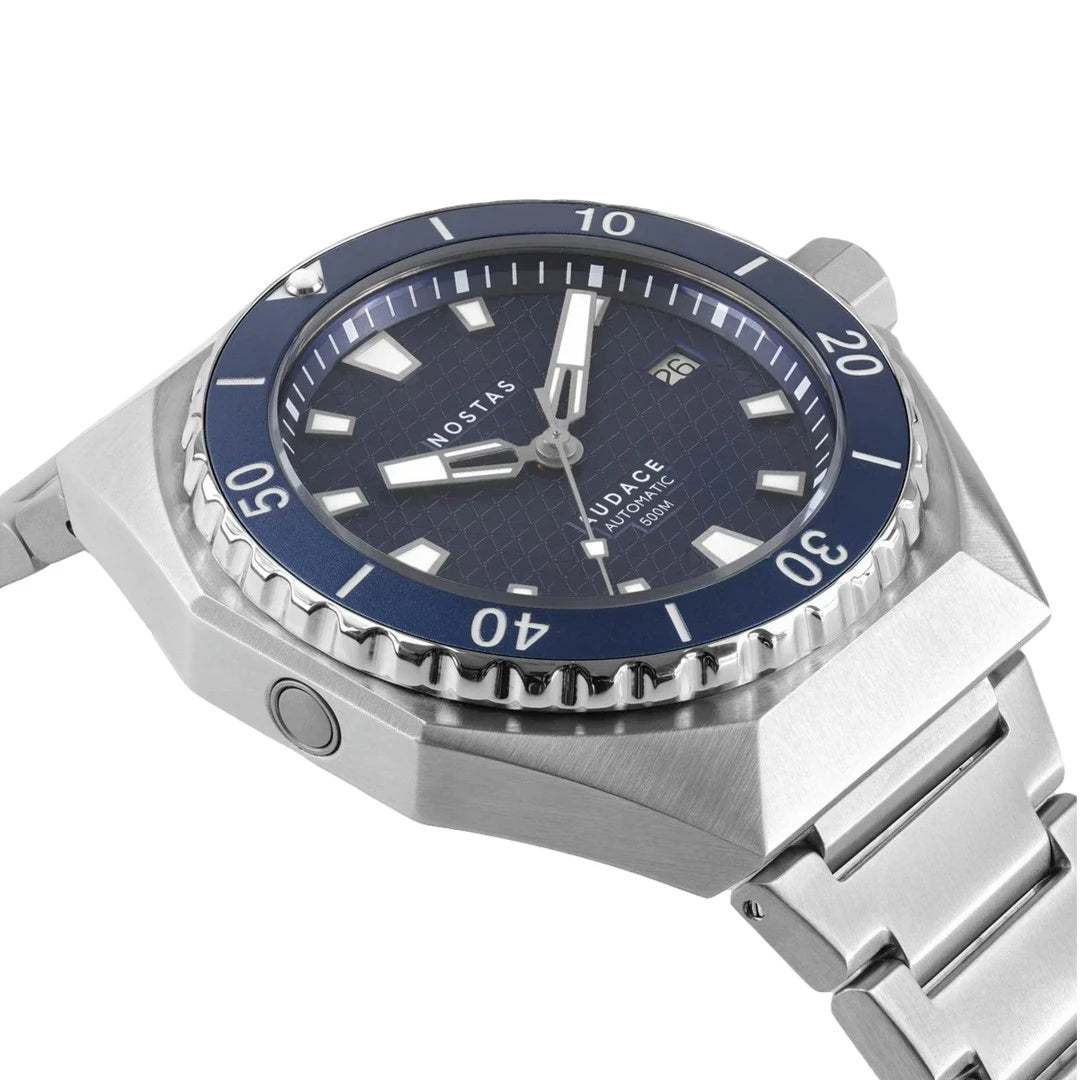 NOSTAS SEA AUDACE 500 NAVY BLUE BRACELET 41MM - WATCHH