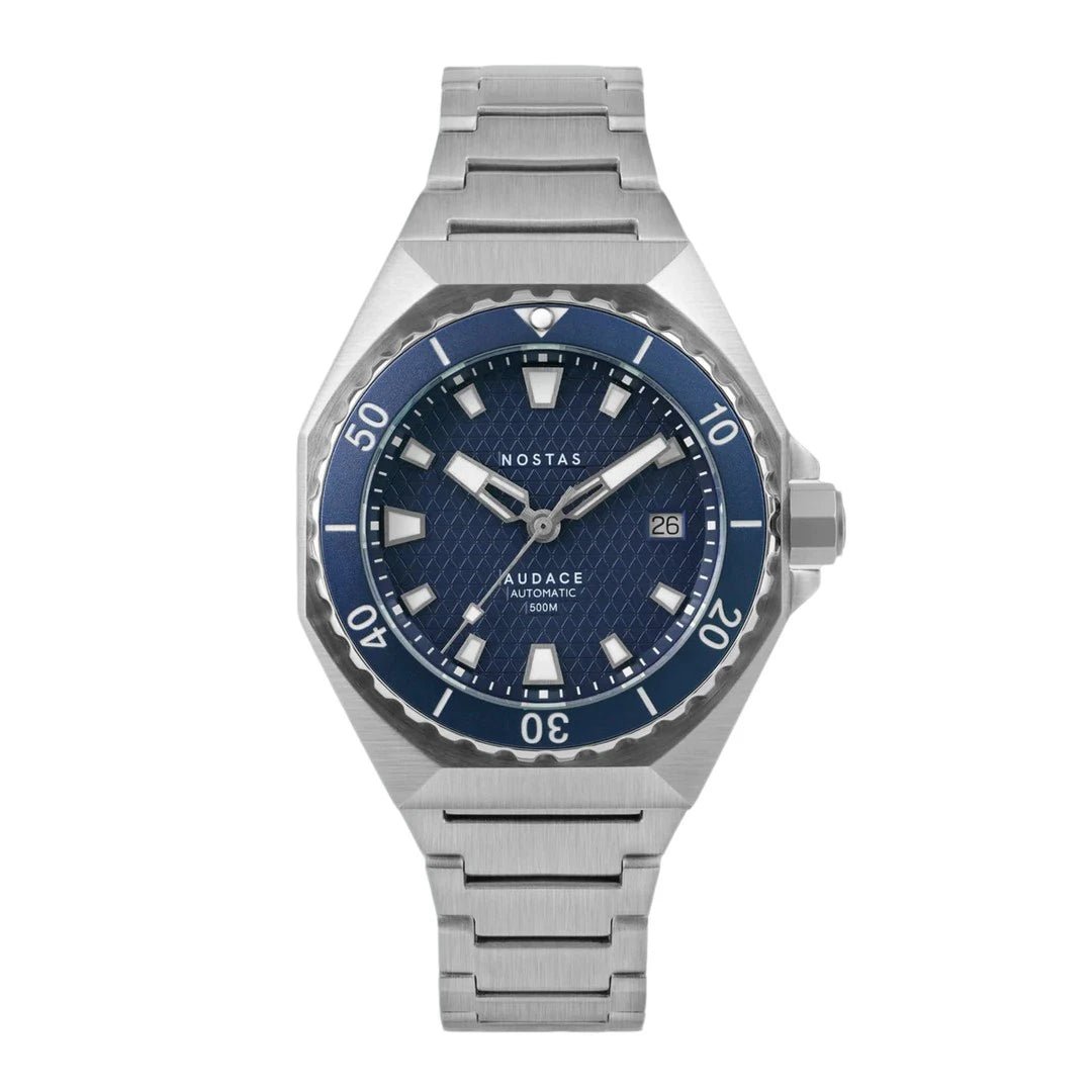 NOSTAS SEA AUDACE 500 NAVY BLUE BRACELET 41MM - WATCHH