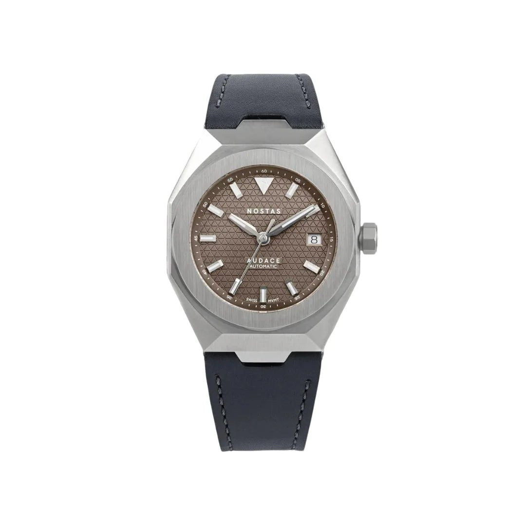 NOSTAS SPORTS AUDACE BROWN GUN LEATHER 39MM - WATCHH