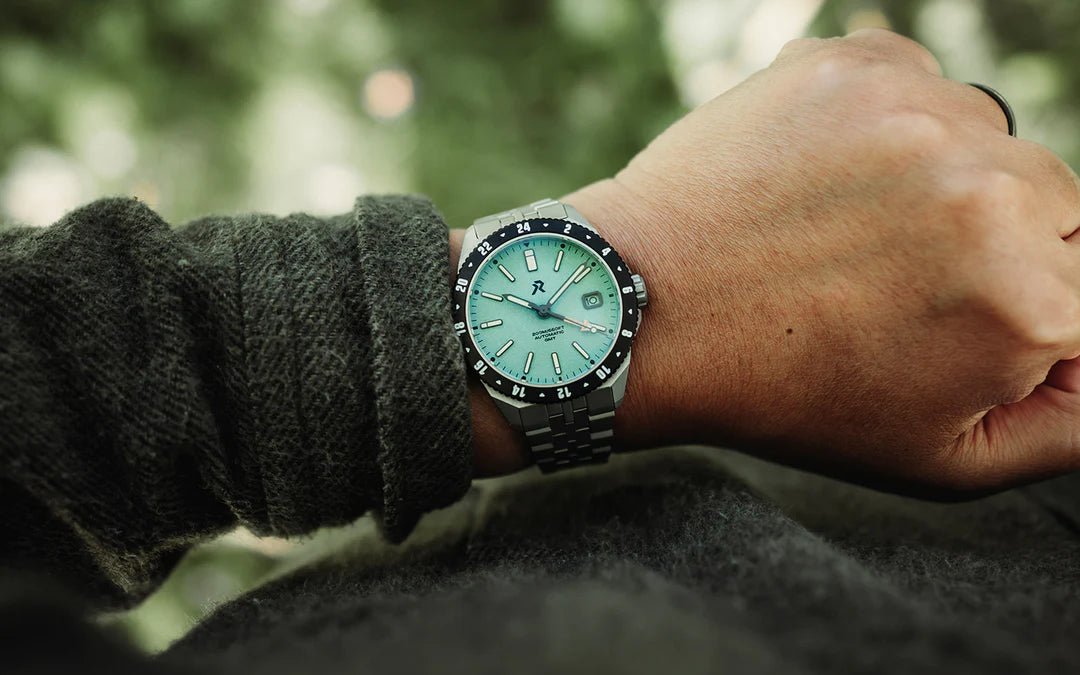 RZE GMT ASCENTUS TITANIUM AZURE BLUE WITH DATE 40MM - WATCHH