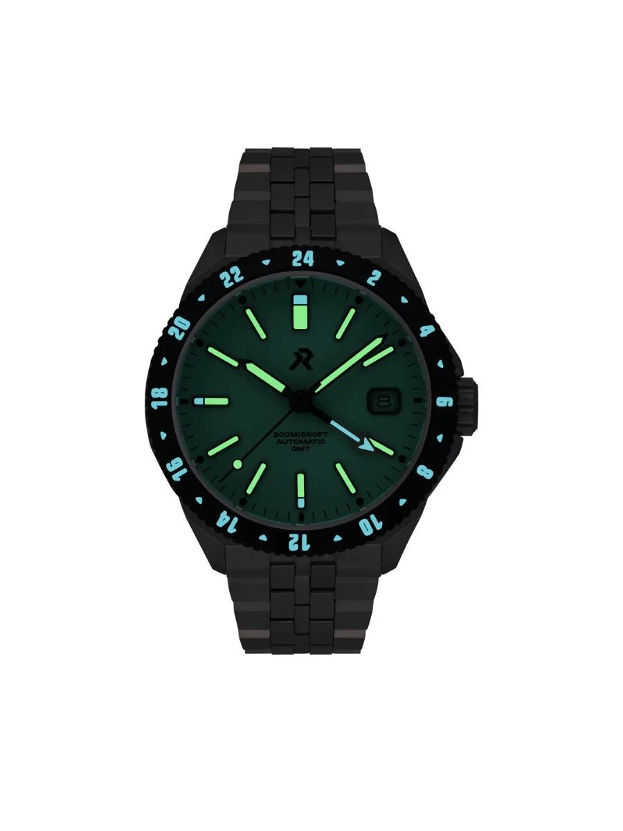 RZE GMT ASCENTUS TITANIUM AZURE BLUE WITH DATE 40MM - WATCHH