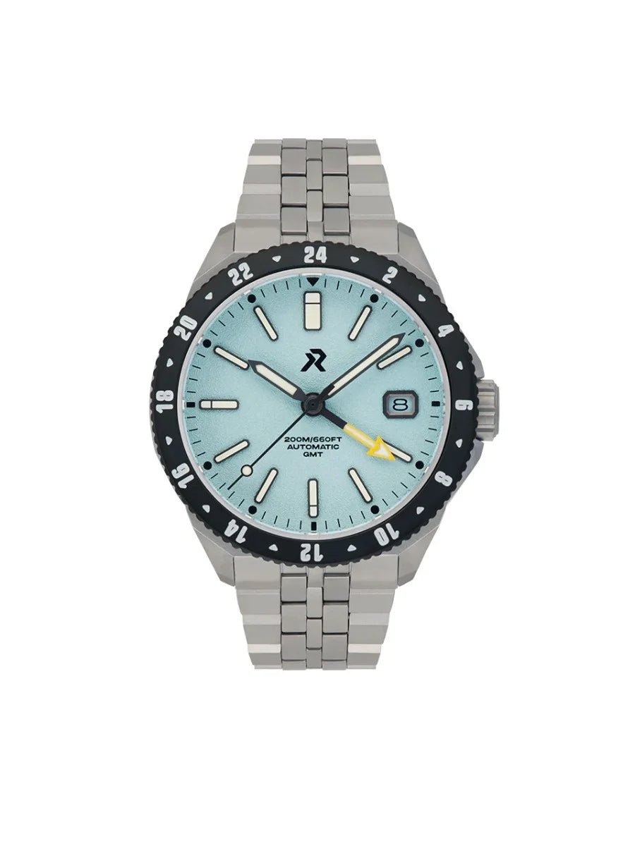 RZE GMT ASCENTUS TITANIUM AZURE BLUE WITH DATE 40MM - WATCHH