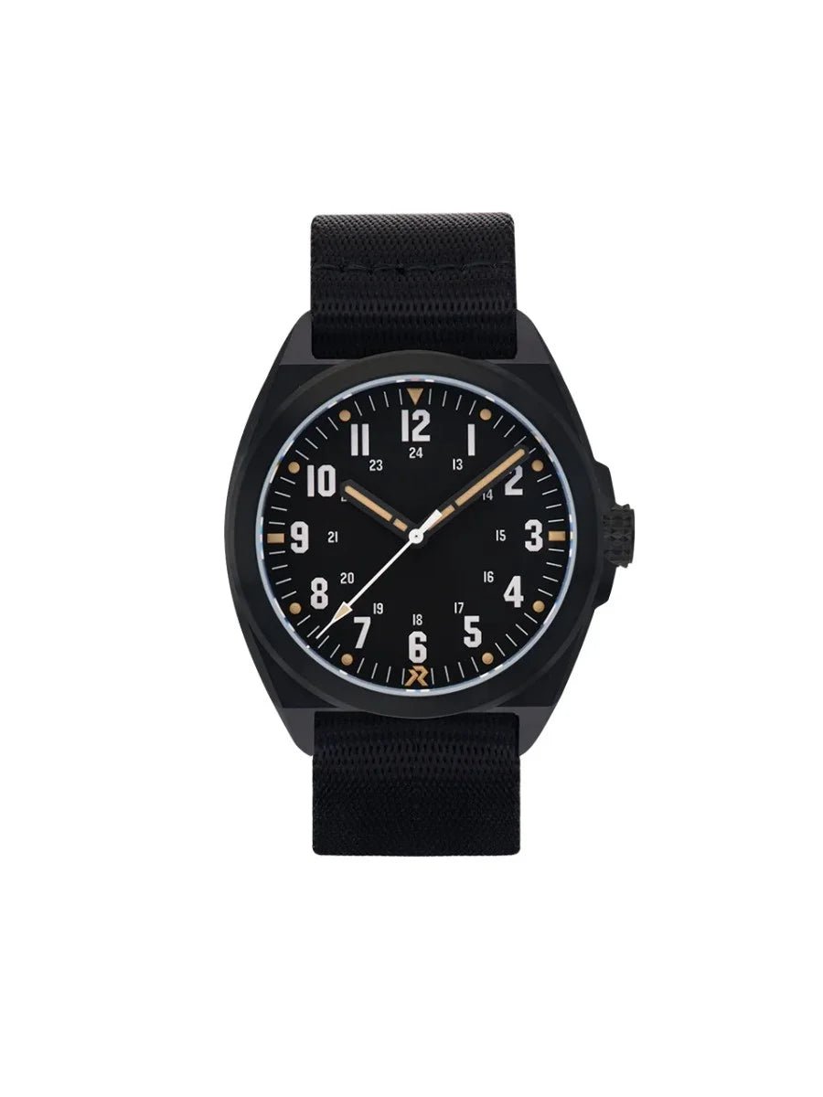 RZE LAND VALOUR TITANIUM OBSIDIAN BLACK 38MM - WATCHH