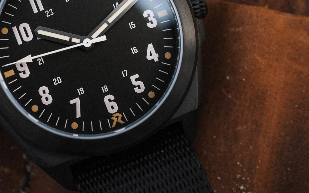 RZE LAND VALOUR TITANIUM OBSIDIAN BLACK 38MM - WATCHH