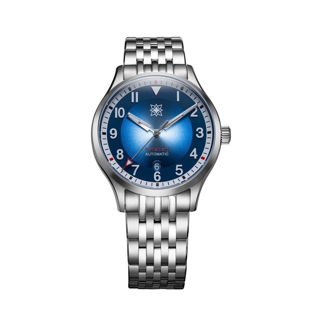 SECOND HOUR LAND THE SATTELBERG DATE BLUE BRACELET - WATCHH