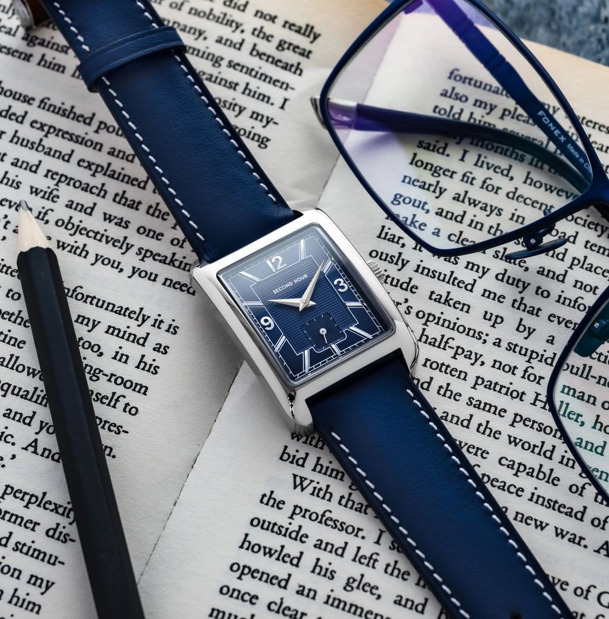 SECOND HOUR MEMOIR GENTLEMAN'S DRESS BLUE - WATCHH