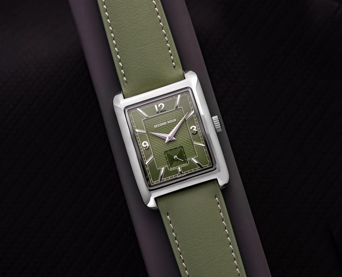 SECOND HOUR MEMOIR GENTLEMAN'S DRESS GREEN - WATCHH