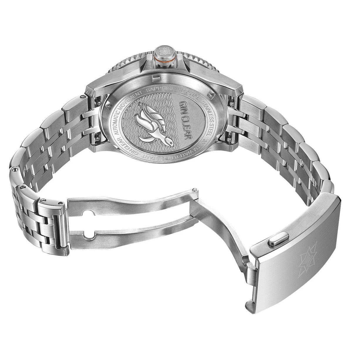SECOND HOUR SEA GIN CLEAR II DATE ARCTIC WHITE - WATCHH