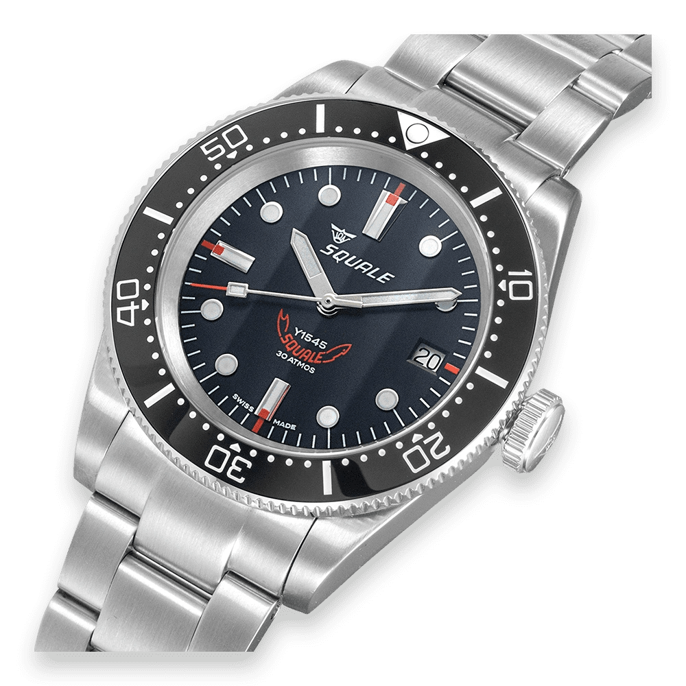 SQUALE 1545 BLACK BRACELET DATE - WATCHH