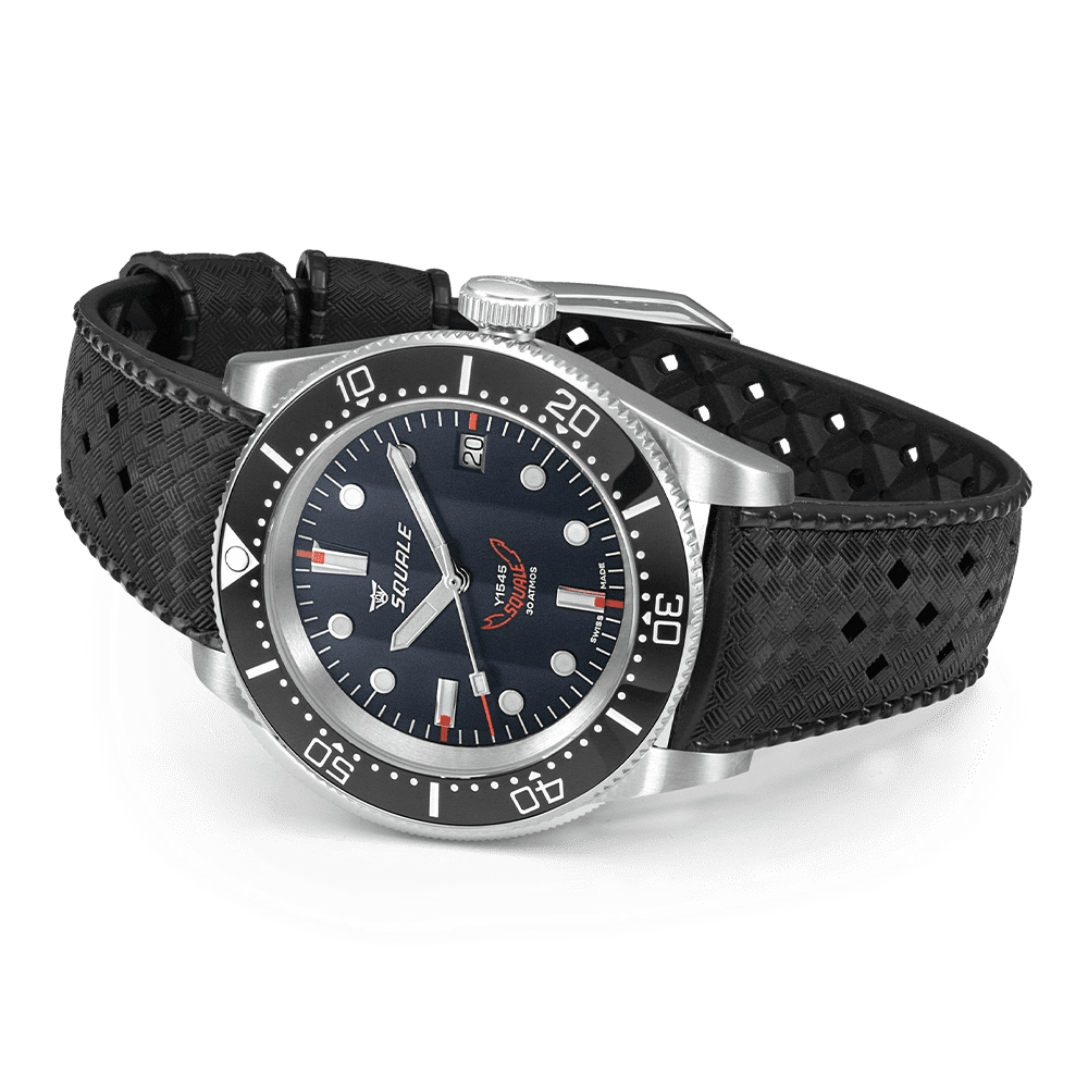 SQUALE 1545 BLACK RUBBER DATE - WATCHH