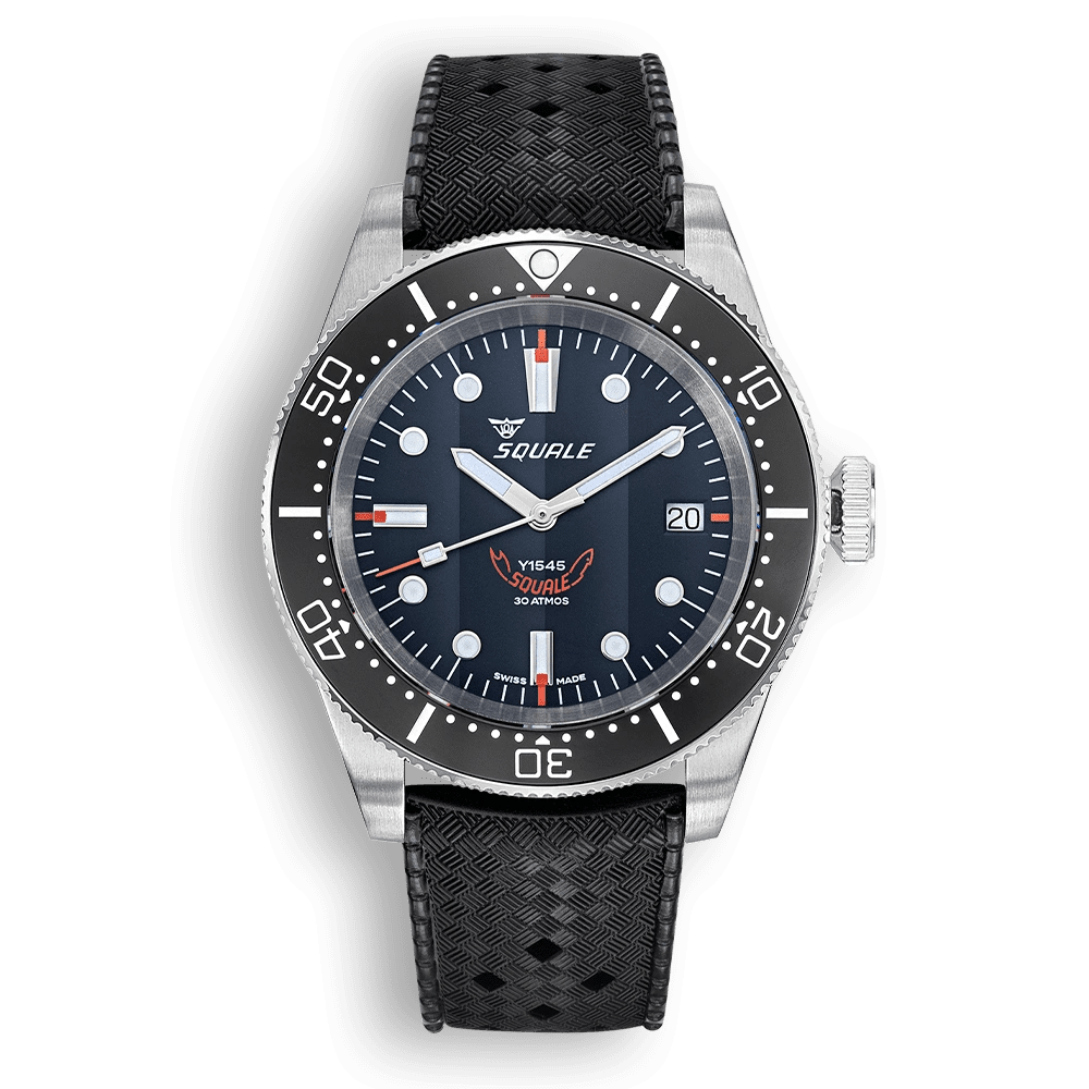 SQUALE 1545 BLACK RUBBER DATE - WATCHH