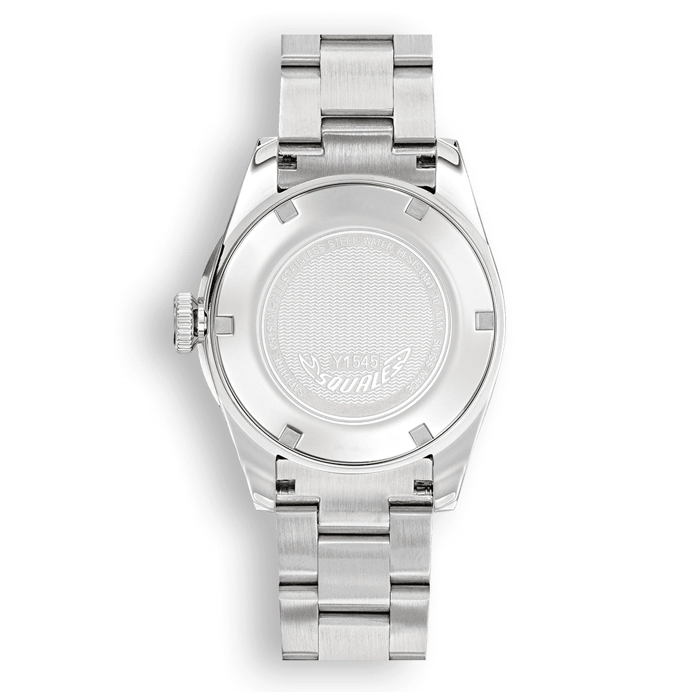 SQUALE 1545 STEEL BLACK BRACELET DATE - WATCHH
