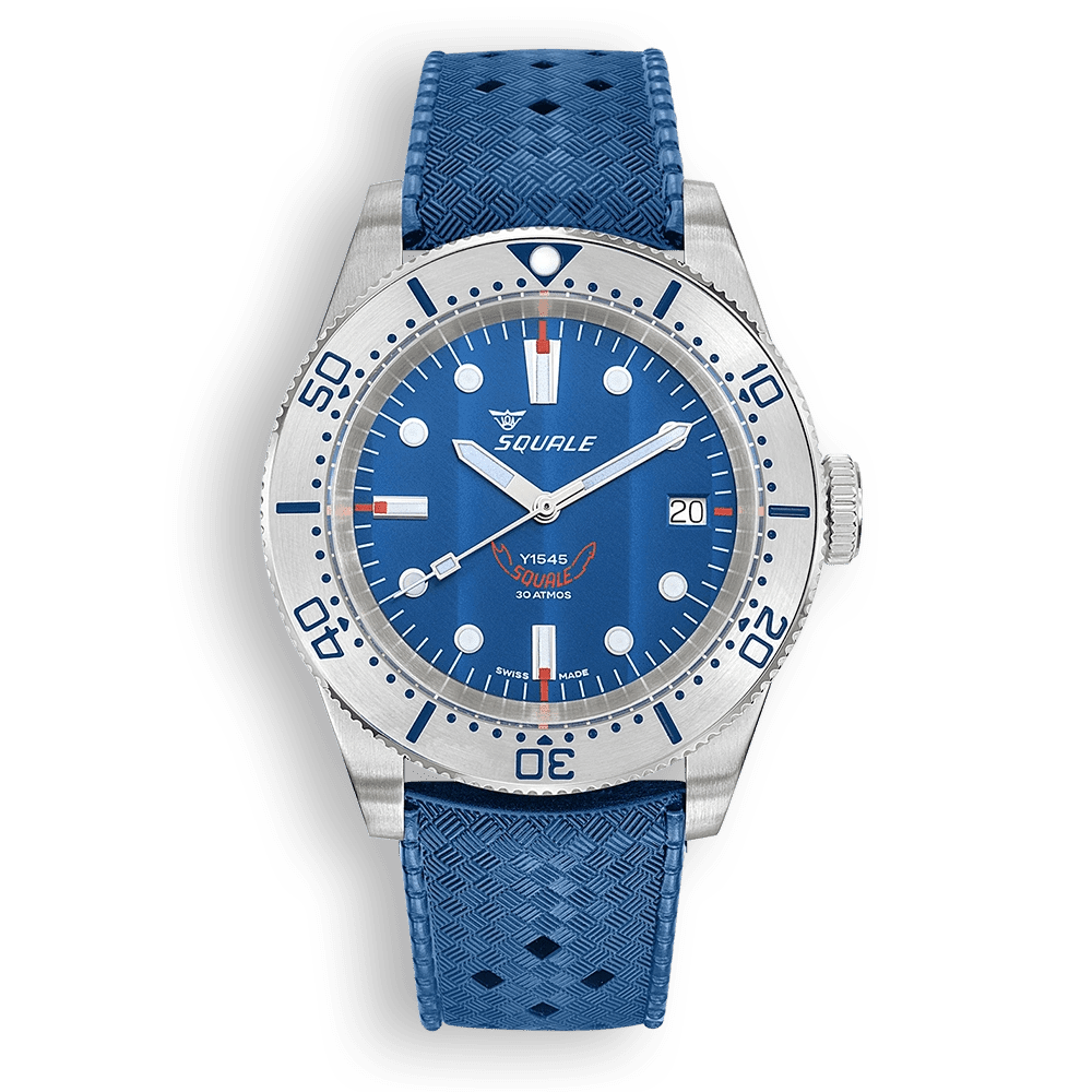 SQUALE 1545 STEEL BLUE RUBBER DATE - WATCHH