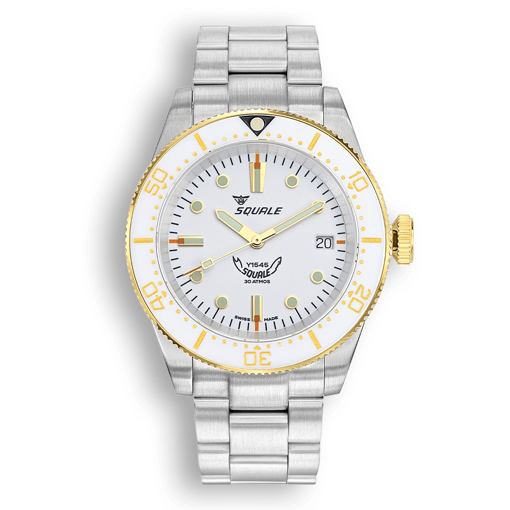 SQUALE 1545 WHITE BRACELET DATE - WATCHH