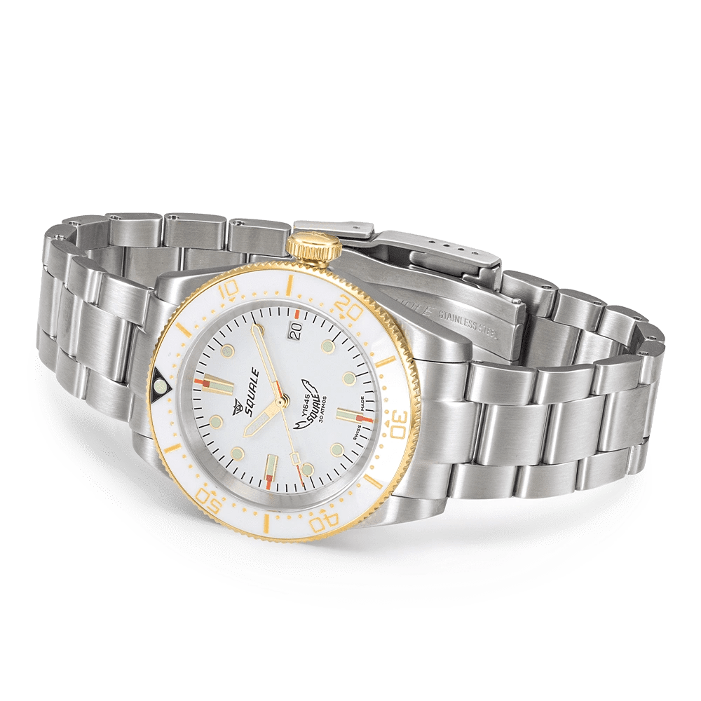 SQUALE 1545 WHITE BRACELET DATE - WATCHH