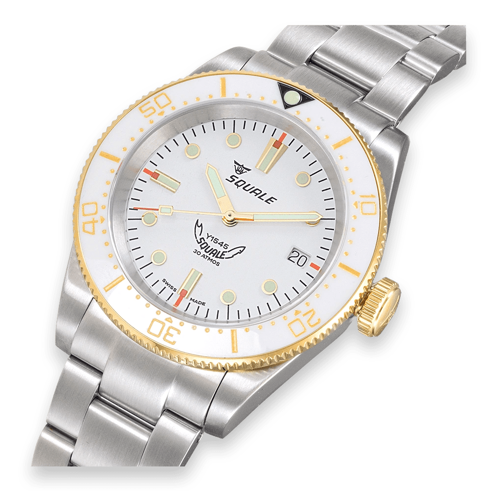 SQUALE 1545 WHITE BRACELET DATE - WATCHH