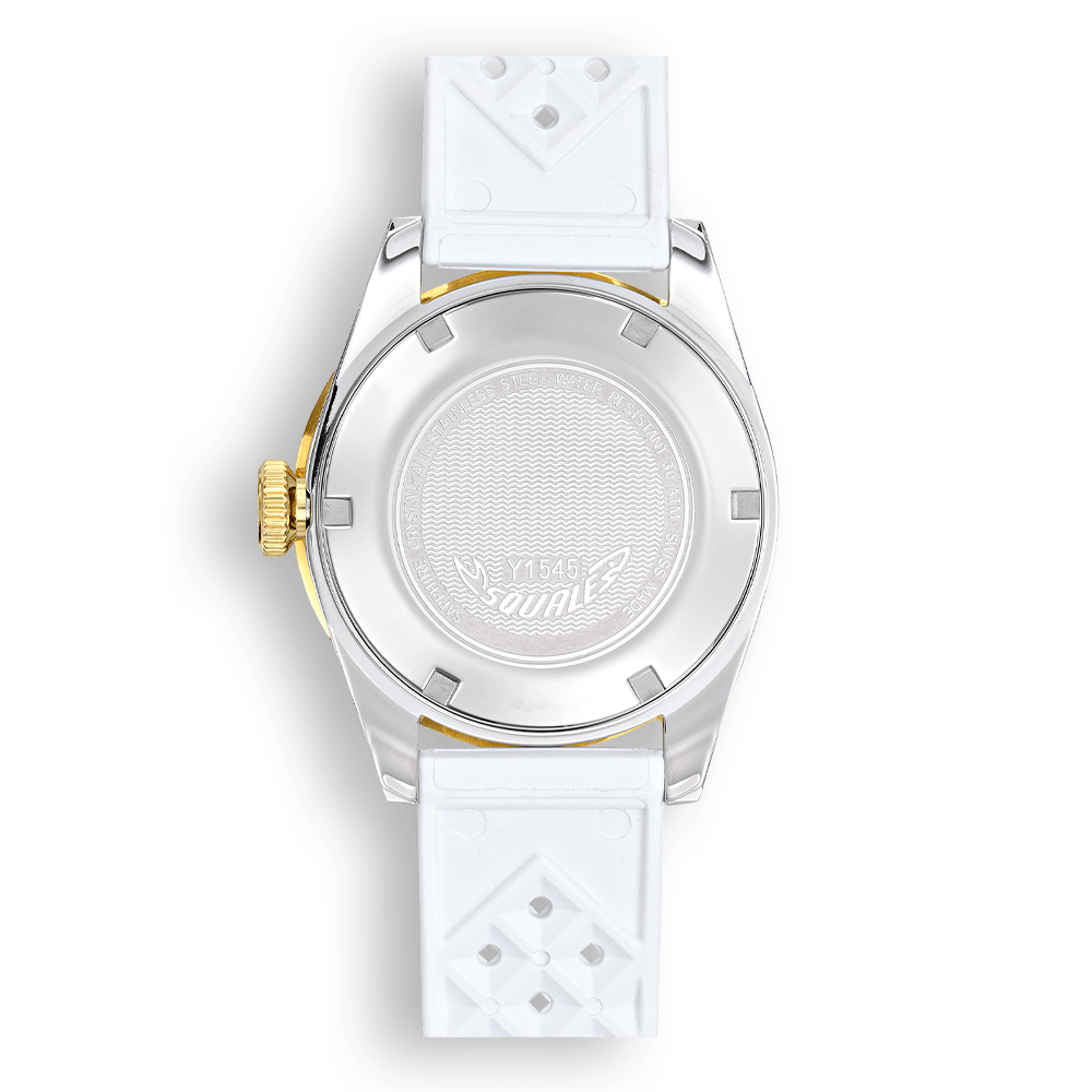 SQUALE 1545 WHITE RUBBER DATE - WATCHH