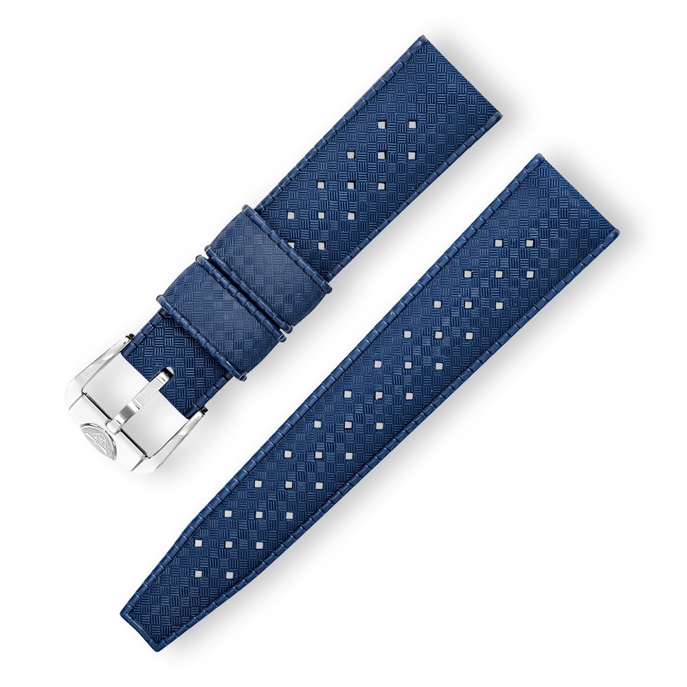 SQUALE HOMAGE TROPIC RUBBER BLUE STRAP 20MM - WATCHH
