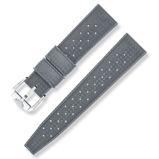 SQUALE HOMAGE TROPIC RUBBER GREY STRAP 20MM