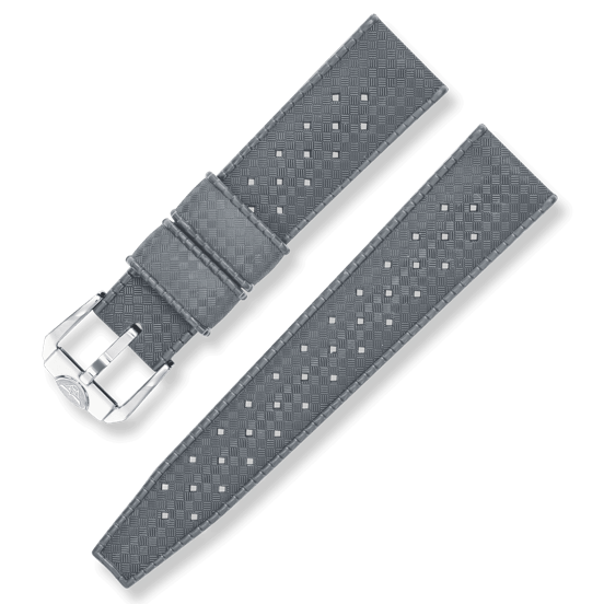 SQUALE HOMAGE TROPIC RUBBER GREY STRAP 20MM - WATCHH