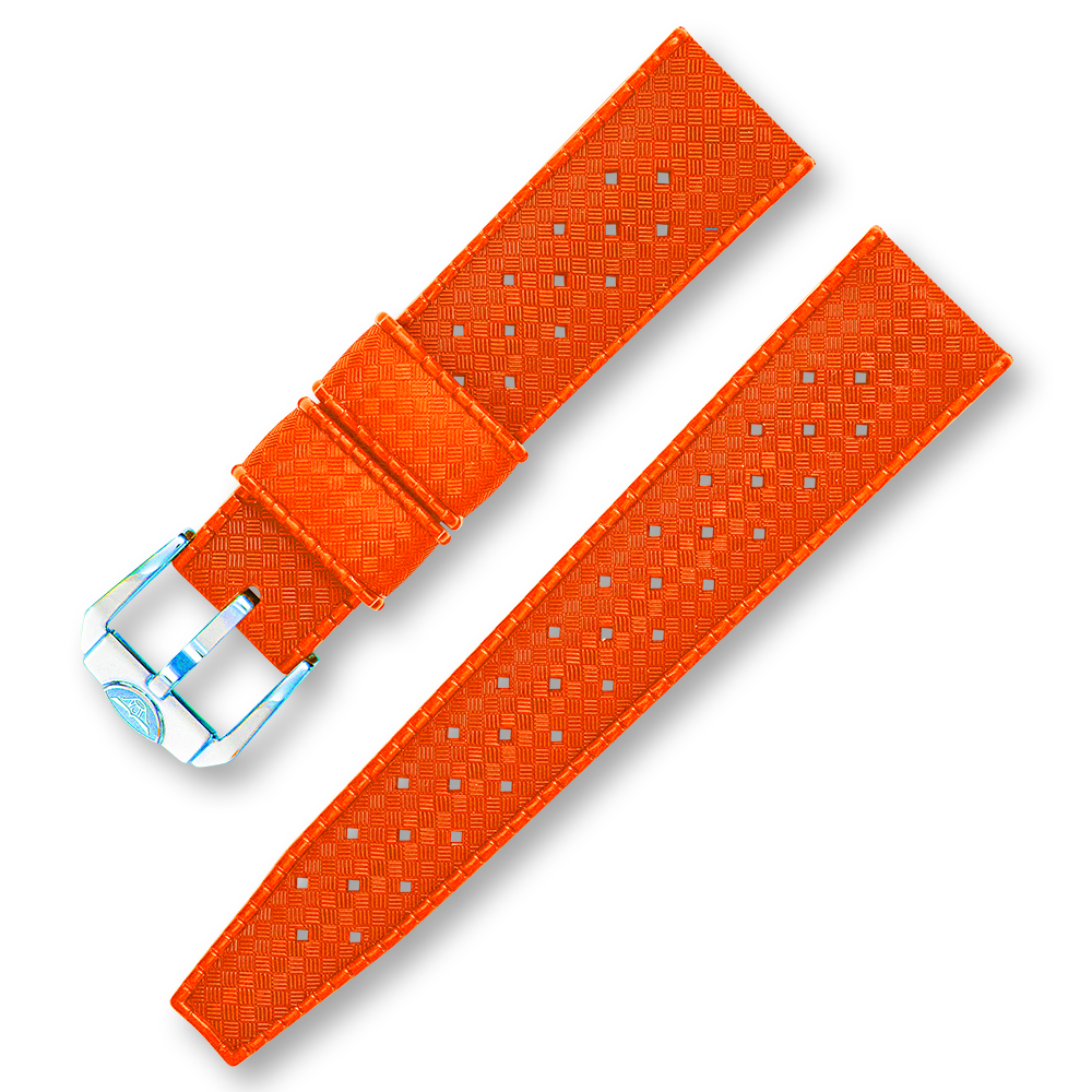 SQUALE HOMAGE TROPIC RUBBER ORANGE STRAP 20MM