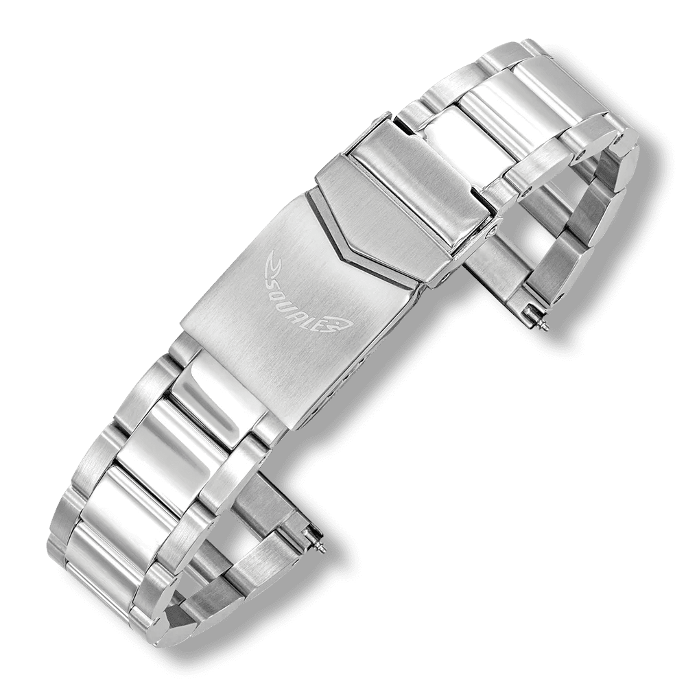SQUALE Open Stainless Steel Bracelet / Brushed & Polished finish - 19mm watch