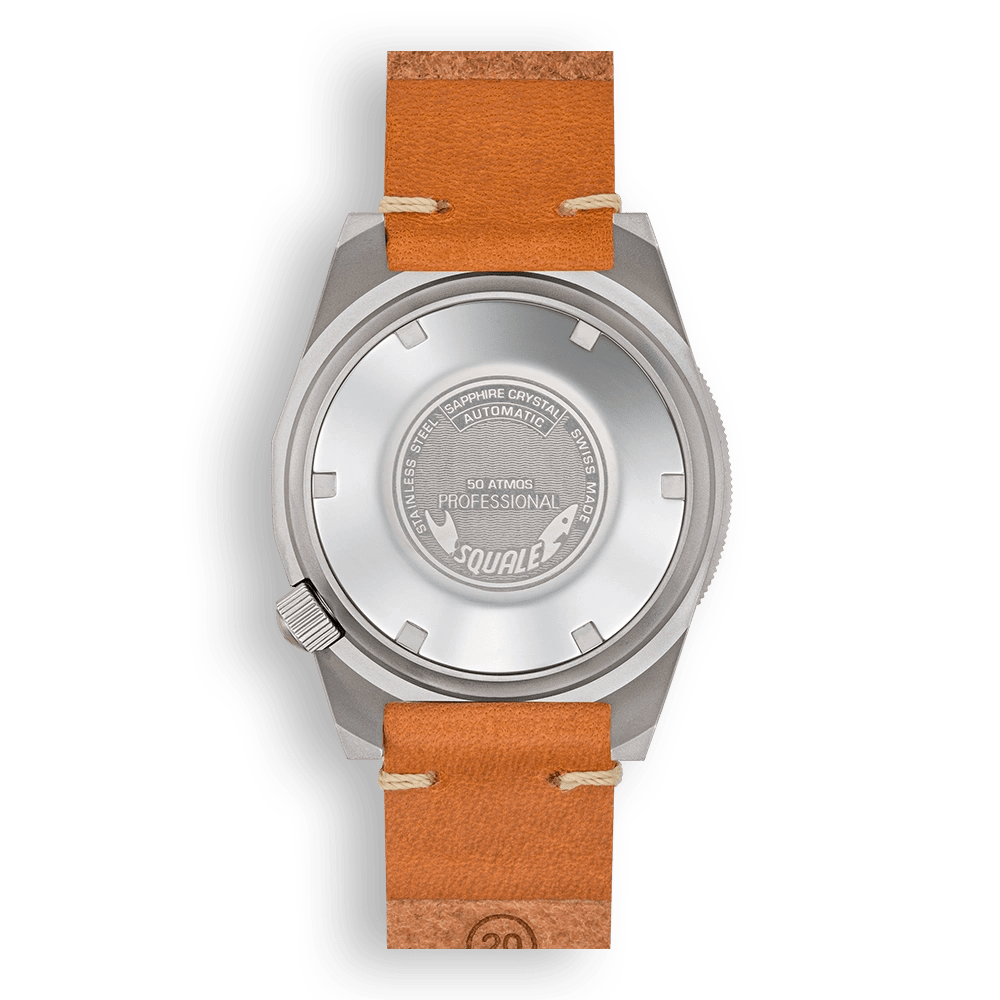 SQUALE SEA 1521 BLACK BLASTED LEATHER DATE - WATCHH
