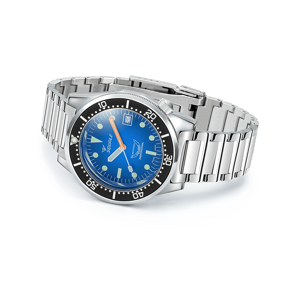 SQUALE SEA 1521 BLUE RAY BRACELET DATE - WATCHH
