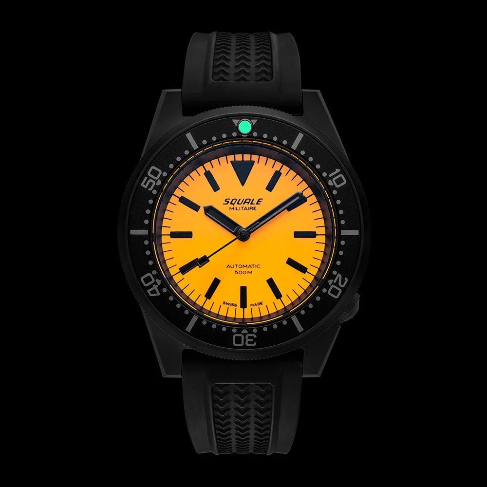 SQUALE SEA 1521 FULL LUMINOUS ORANGE MILITAIRE RUBBER watch