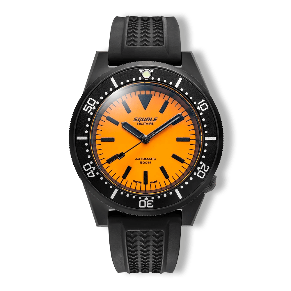 SQUALE SEA 1521 FULL LUMINOUS ORANGE MILITAIRE RUBBER watch
