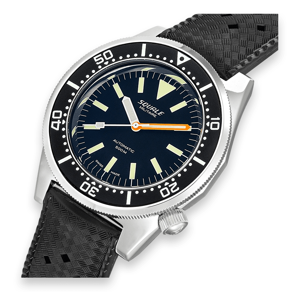 SQUALE SEA 1521 MILITAIRE BLASTED RUBBER - WATCHH